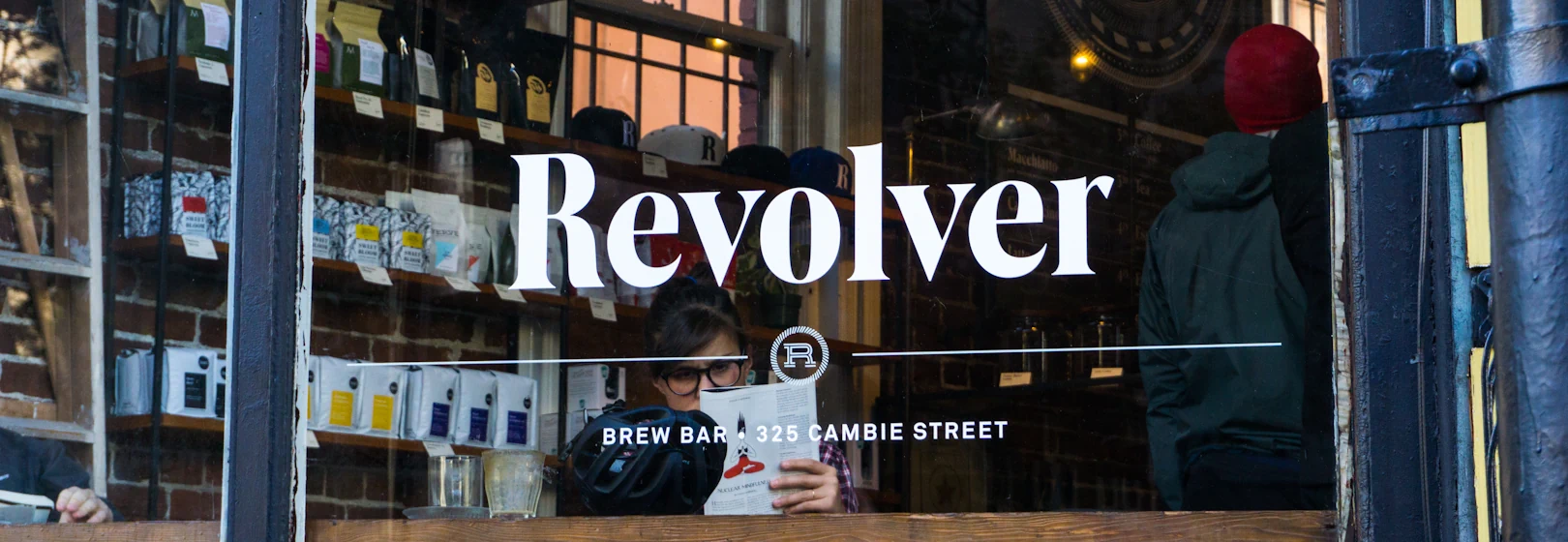 The outside of multi-roaster café in Vancouver BC, Canada.