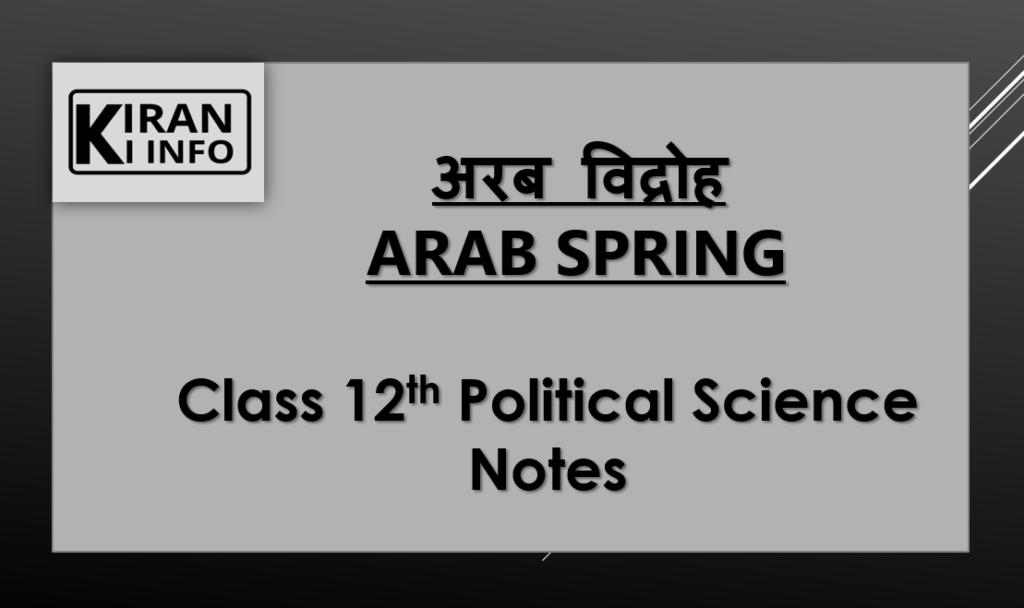 अरब विद्रोह-arab spring 